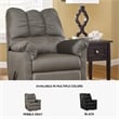 Pemberly Row Contemporary Fabric Rocker Recliner in Cobblestone
