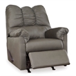 Pemberly Row Contemporary Fabric Rocker Recliner in Cobblestone