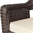 Pemberly Row Rocker Wicker / Rattan Chair - Espresso with Tan Cushion (Set of 2)