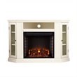 Pemberly Row Modern Convertible Media Electric Fireplace Ivory