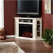 Pemberly Row Modern Convertible Media Electric Fireplace Ivory