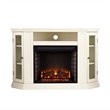 Pemberly Row Modern Convertible Media Electric Fireplace Ivory