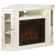 Pemberly Row Modern Convertible Media Electric Fireplace Ivory