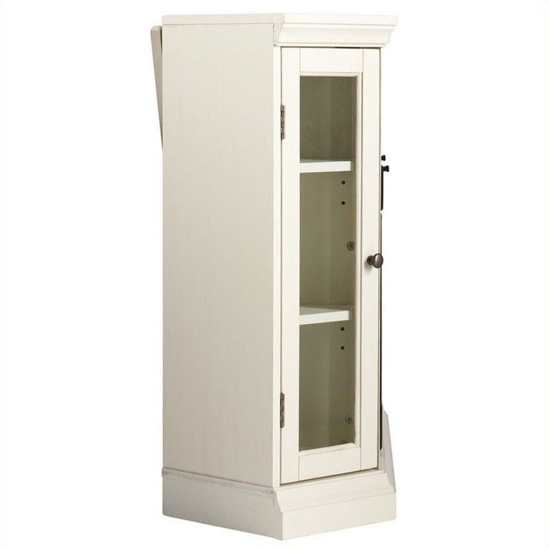 Pemberly Row Modern Convertible Media Electric Fireplace Ivory