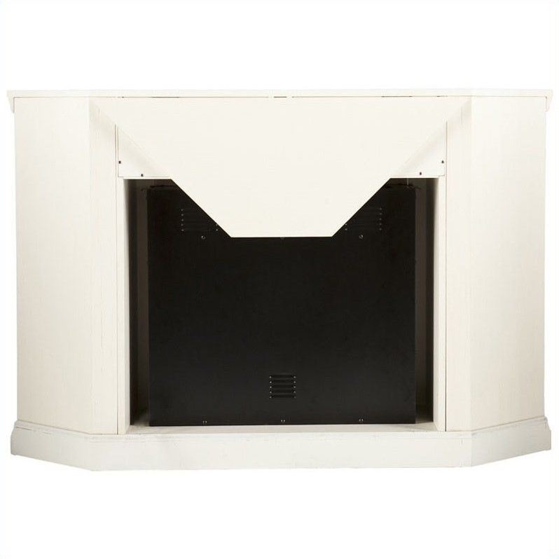 Pemberly Row Modern Convertible Media Electric Fireplace Ivory