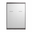 Pemberly Row 59W Transitional Wood / Metal Full Wall Bed in Bark Gray and White