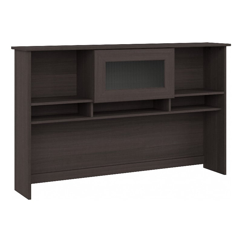 Pemberly Row Hutch for Corner Desk or L Desk in Heather Gray - Engineered Wood
