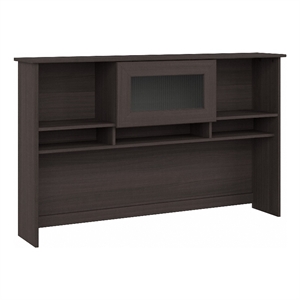 Pemberly Row Hutch for Corner Desk or L Desk in Heather Gray - Engineered Wood
