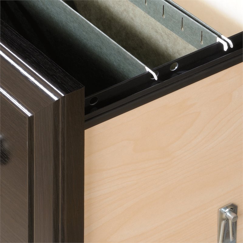 Pemberly Row Engineered Wood 2-Drawer Lateral File Cabinet in Wind Oak