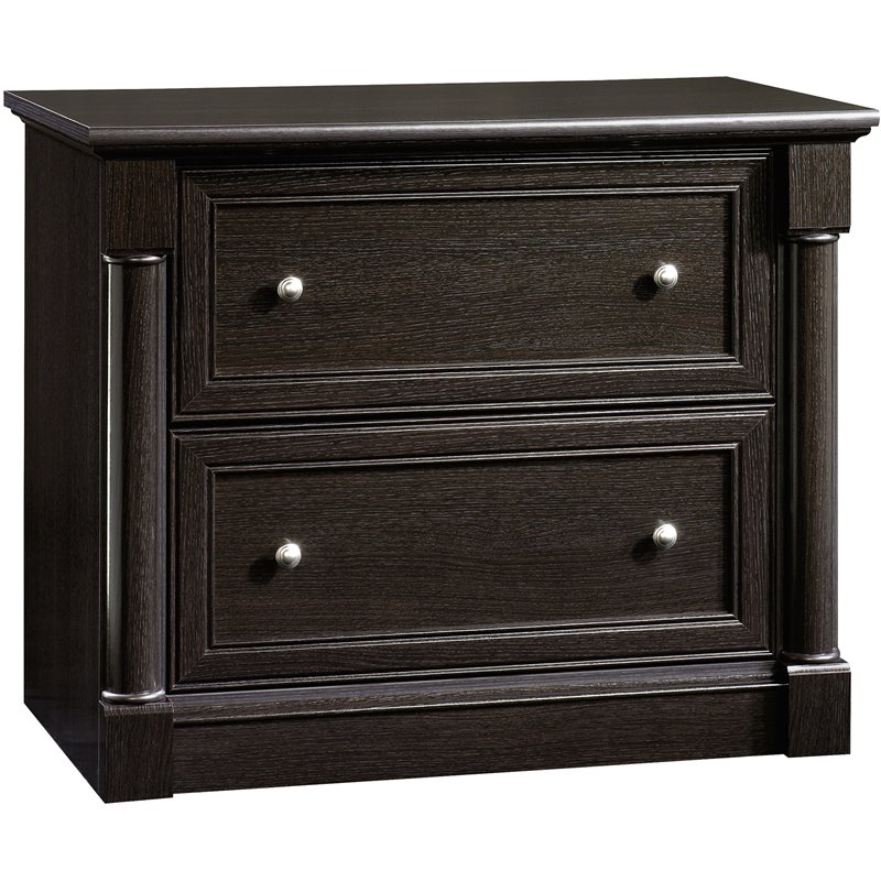 Pemberly Row Engineered Wood 2-Drawer Lateral File Cabinet in Wind Oak