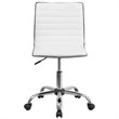 Pemberly Row Modern Ribbed Faux Leather Office Chair in White