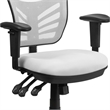Pemberly Row Modern Mid Back Mesh Swivel Office Chair in White