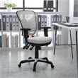 Pemberly Row Modern Mid Back Mesh Swivel Office Chair in White