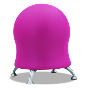 Pemberly Row Contemporary Polyester Fabric Ball Chair in Pink