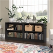 Pemberly Row Universal 2 Shelf Bookcase in Classic Black (Set of 2)