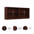 Pemberly Row Universal 2 Shelf Bookcase in Vogue Cherry (Set of 2)