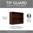 Pemberly Row Universal 2 Shelf Bookcase in Vogue Cherry (Set of 2)