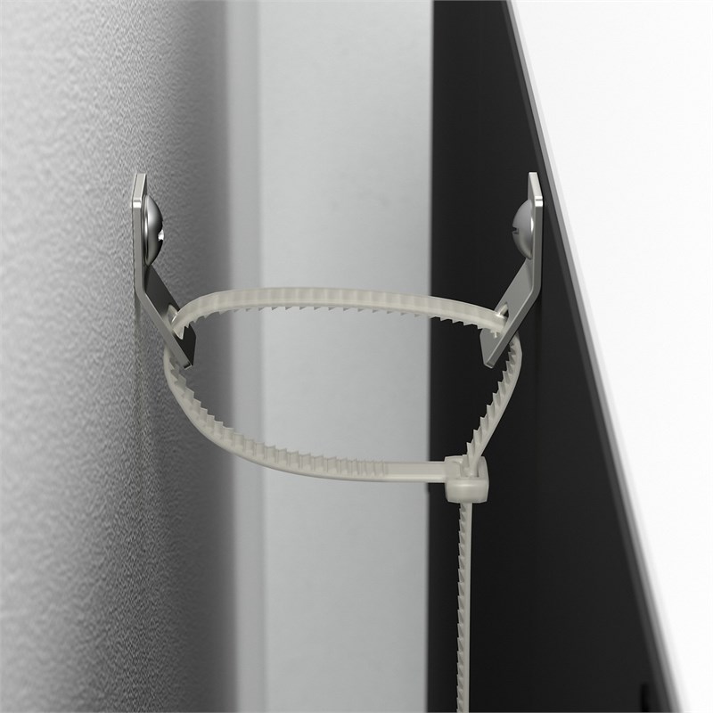 Pemberly Row Universal 5 Shelf Bookcase in Pure White (Set of 2)
