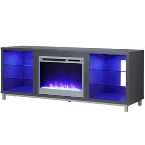 Pemberly Row Fireplace TV Stand for TVs up to 70'' Wide in Gray