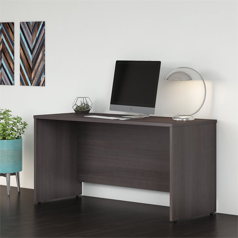 Pemberly Row 60W x 24D Credenza Desk in Storm Gray - Engineered Wood