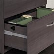 Pemberly Row U Shape Desk 7 Piece Office Suite in Storm Gray - Engineered Wood
