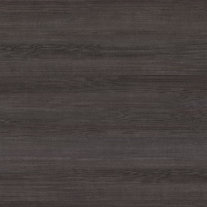 Pemberly Row Engineered Wood 72W Office Desk with Hutch and Drawers in Gray