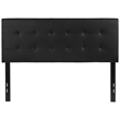 Pemberly Row Modern Upholstered Full Panel Headboard in Black