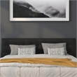 Pemberly Row Modern Upholstered King Panel Headboard in Black
