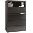 Pemberly Row 42-in Wide Metal 5 Drawer Lateral Filing Cabinet Charcoal