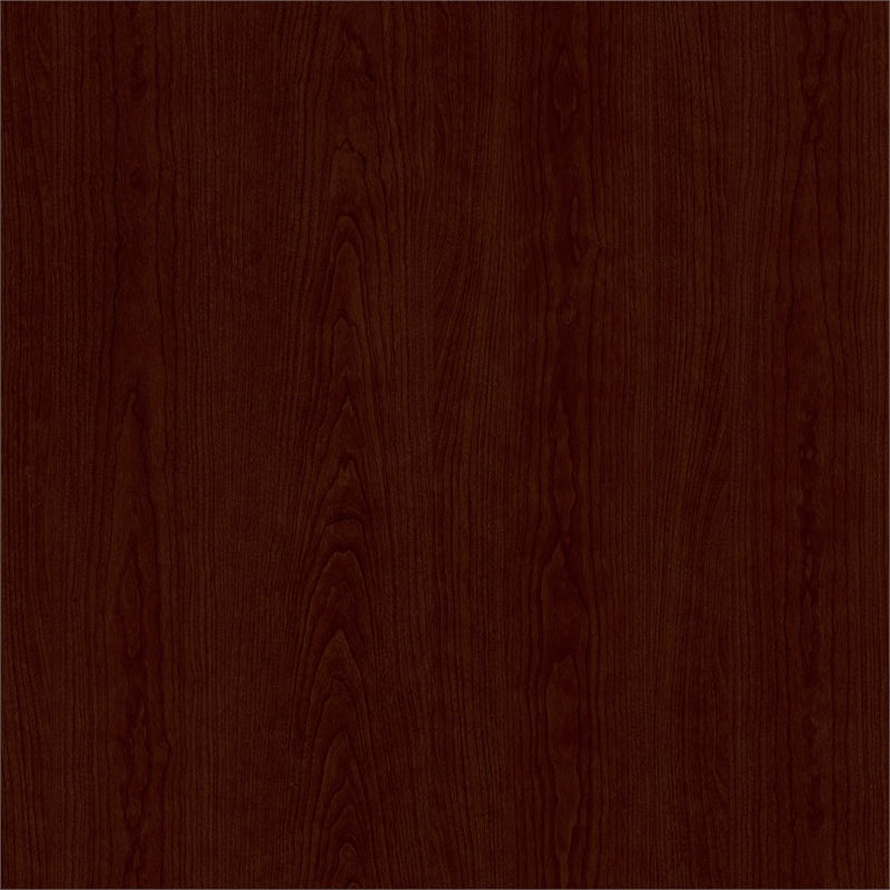 Pemberly Row 72W L Shaped Computer Desk with Drawers in Harvest Cherry