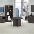 Pemberly Row Modern 42W Round Conference Table in Storm Gray
