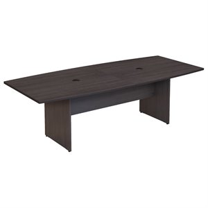Pemberly Row 96W x 42D Conference Table with Wood Base in Storm Gray