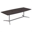 Pemberly Row 96W x 42D Boat Shaped Conference Table with Metal Base - Storm Gray