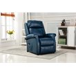 Pemberly Row Modern Navy Blue Faux Leather Traditional Lift Chair