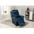 Pemberly Row Modern Navy Blue Faux Leather Traditional Lift Chair