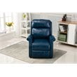 Pemberly Row Modern Navy Blue Faux Leather Traditional Lift Chair