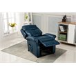 Pemberly Row Modern Navy Blue Faux Leather Traditional Lift Chair