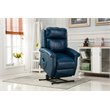 Pemberly Row Modern Navy Blue Faux Leather Traditional Lift Chair