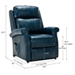 Pemberly Row Modern Navy Blue Faux Leather Traditional Lift Chair
