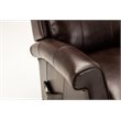 Pemberly Row Modern Brown Faux Leather Traditional Lift Chair