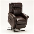 Pemberly Row Modern Brown Faux Leather Traditional Lift Chair