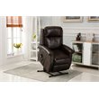 Pemberly Row Modern Brown Faux Leather Traditional Lift Chair