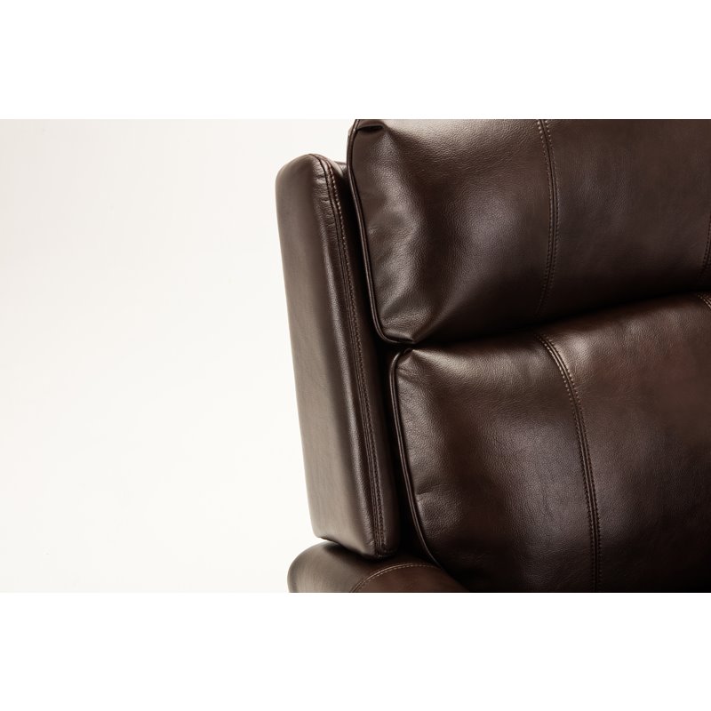 Pemberly Row Modern Brown Faux Leather Traditional Lift Chair