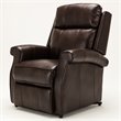 Pemberly Row Modern Brown Faux Leather Traditional Lift Chair