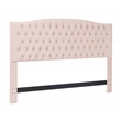 Pemberly Row Contemporary King Size Headboard Blush Pink Velvet