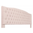 Pemberly Row Contemporary King Size Headboard Blush Pink Velvet