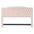 Pemberly Row Contemporary King Size Headboard Blush Pink Velvet