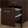 Pemberly Row 60W Office Desk with File Cabinet & Bookcase in Cherry