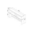 Pemberly Row Modern 60W Hutch for L Shaped Desk in Cape Cod Gray