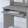 Pemberly Row Small Computer Desk with Hutch in Cape Cod Gray - Engineered Wood